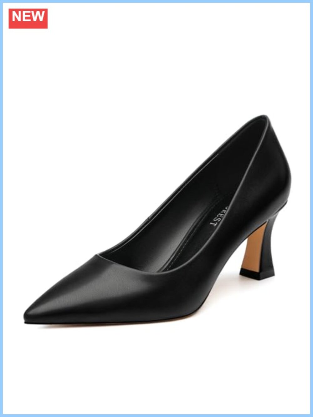 Faux Leather Pointed Toe Pumps, 2.5" Stiletto Heels, Slip On Office & Wedding